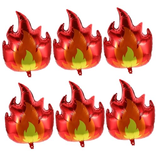 SUPVOX 6 Stück Teiliges Flammen Luftballons aus Aluminiumfolie Langlebige Partydekoration für Sportveranstaltungen Geburtstage und Festliche Feiern Einfach Aufzublasen und Schnell zu SUPVOX 6 Stück Teiliges Flammen Luftballons aus Aluminiumfolie Langlebige Partydekoration für Sportveranstaltungen Geburtstage und Festliche Feiern Einfach Aufzublasen und Schnell zu von Supvox