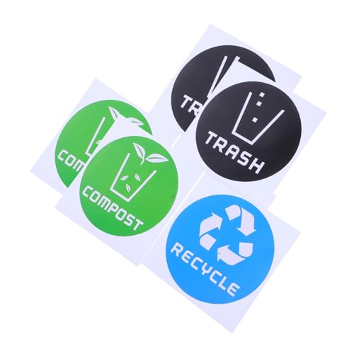 SUPVOX 6 Stück Teiliges Mülltrennung Aufkleber Selbstklebende Etiketten für Recycling und Abfallklassifizierung für Mülleimer und Abfallbehälter Verbesserte und Starke Haftung SUPVOX 6 Stück Teiliges Mülltrennung Aufkleber Selbstklebende Etiketten für Recycling und Abfallklassifizierung für Mülleimer und Abfallbehälter Verbesserte und Starke Haftung von Supvox