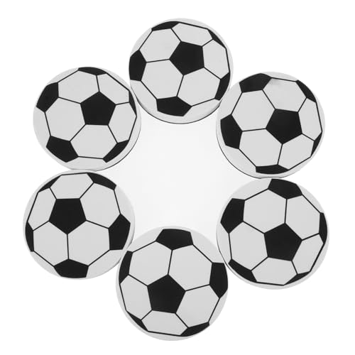 SUPVOX 6 Stück Teiliges Whiteboard Radiergummi mit Magnetischer Sportsball form Trocken Abwischbar Waschbar Langlebig Ergonomisch für Schule Büro und Zuhause Weiß Dekorativ und von Supvox