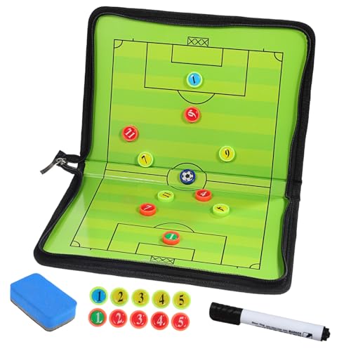 SUPVOX Fußball Trainingsboard Magnetisch Klappbar PU PVC Dry Erase Coaching Board mit Marker und Radiergummi für Spieleranalyse und Trainingsplanung SUPVOX Fußball Trainingsboard Magnetisch Klappbar PU PVC Dry Erase Coaching Board mit Marker und Radiergummi für Spieleranalyse und Trainingsplanung von Supvox