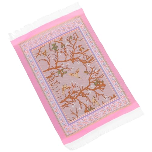 SUPVOX Mini-Teppich für Fell Bereich Kleiner Hausteppich Dollhouse Decor Miniaturmöbel Puppenhaus-Vintage-Teppich Mini -Hausteppich Wohnzimmer Teppich Puppenhaus-Teppich Polyester Rosa SUPVOX Mini-Teppich für Fell Bereich Kleiner Hausteppich Dollhouse Decor Miniaturmöbel Puppenhaus-Vintage-Teppich Mini -Hausteppich Wohnzimmer Teppich Puppenhaus-Teppich Polyester Rosa von Supvox