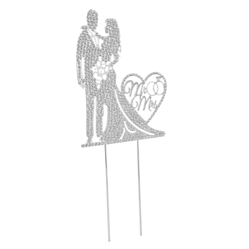 SUPVOX Mr Mrs Cake Topper Hochzeit Tortenstecker Silber Hochzeitskuchen Dekoration Brautpaar Ornament für Festliche Torten SUPVOX Mr Mrs Cake Topper Hochzeit Tortenstecker Silber Hochzeitskuchen Dekoration Brautpaar Ornament für Festliche Torten von Supvox