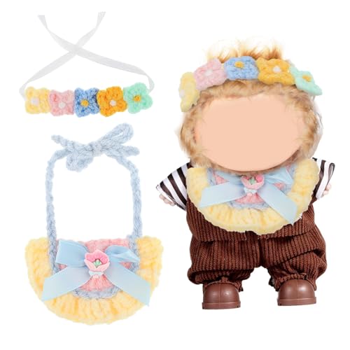 SUPVOX Puppenkleider-Set aus Weichem Baumwollgarn mit Floralem Stirnband und Puppenschnuller Kompatibel für La Bubu als Fotoshooting-Requisite und Geschenk SUPVOX Puppenkleider-Set aus Weichem Baumwollgarn mit Floralem Stirnband und Puppenschnuller Kompatibel für La Bubu als Fotoshooting-Requisite und Geschenk von Supvox
