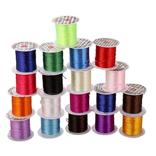 SUPVOX Schmuckfaden Elastische Basteln Handwerk Thread Kristall Faden für Schmuck Armband Herstellung 25 Rollen (zufällige Farbe) von Supvox