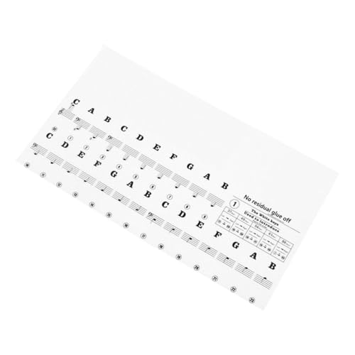 SUPVOX Transparentes Klavier Keyboard Sticker für Tasten Abnehmbare Klaviertasten Aufkleber mit Großen Buchstaben für Anfänger Leichteren Lernen Langlebig und Glatt von Supvox