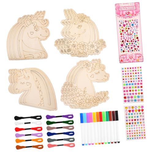 SUPVOX Unicorn Holz Bastelset Teilig Blanko Holz Ausschnitte zum Malen Kreative Einhorn Dekorationen für Bastelzubehör für Altersgruppen SUPVOX Unicorn Holz Bastelset Teilig Blanko Holz Ausschnitte zum Malen Kreative Einhorn Dekorationen für Bastelzubehör für Altersgruppen von Supvox