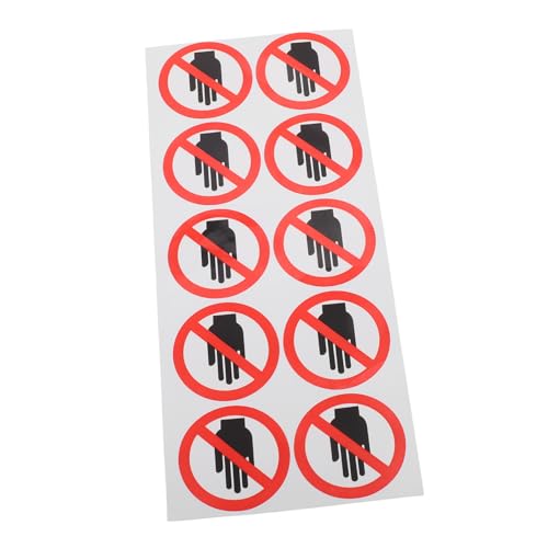 SUPVOX Warnschild Aufkleber „Nicht Berühren“ Rund Vorsicht Aufkleber „Handzeichen Nicht Verwenden“ Warnschilder Für Türen Schwarze Pvc Gleitfläche Wasserdicht Selbstklebende SUPVOX Warnschild Aufkleber „Nicht Berühren“ Rund Vorsicht Aufkleber „Handzeichen Nicht Verwenden“ Warnschilder Für Türen Schwarze Pvc Gleitfläche Wasserdicht Selbstklebende von Supvox