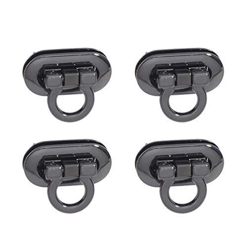 Steckschloss 4pcs Metall Turn Lock Geldb?rsen ?sser Kupplung Spange für DIY Handtasche Umh?ngetasche Verschluss Geldb?RSE Machen Lieferungen schwarz Kofferverschluss von Supvox