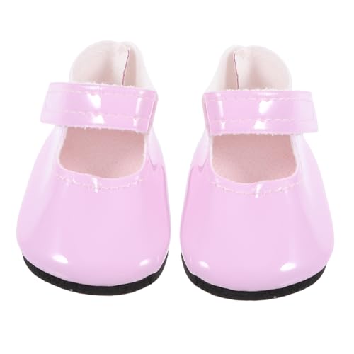 Supvox 1 Paar 18-Zoll-Puppenschuhe puppenkleidung Puppen Kleidung Schuhe Puppen Accessoires dirndlschã¼rzen Babypuppe Mini-Schuhverzierungen dekorative Minischuhe Rosa von Supvox