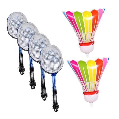 Supvox 1 Satz Aufblasbares Badminton Badminton-dekorationen Badminton Balls Ballon Badminton-luftballons Aus Folie Badminton-junggesellenparty-dekorationen Sportballons Aluminiumfolie von Supvox