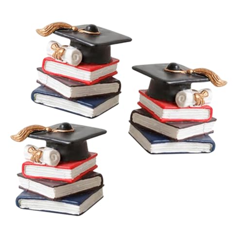 Supvox 1 Satz Doktorhutbuch Dessertringe Dekoration Cupcake-topper Abschlusskuchendekor Abschlusskappe Für Kuchen Abschluss-picks Dessert -ornamente Kuchen Picks Shuzhi 3 Stück von Supvox