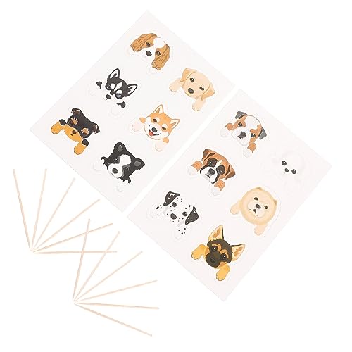 Supvox 1 Satz Geburtstagskuchen-plugin Geburtstagsparty-dekoration Für Haustiere Gastgeschenke Für Hunde Kuchendekorationen Für Hunde Hund Kuchen Kuchendeckel Papier 36 Stück von Supvox