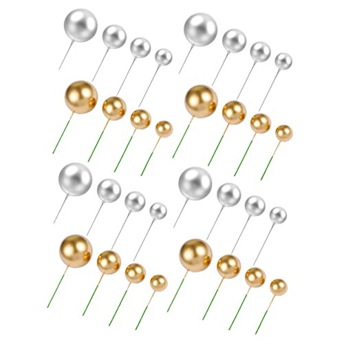 Supvox 1 Satz Kuchen-kugel-dekoration Fee Cupcake Topper Kugel-cupcake-topper Cupcake Picks Partyartikel Dessert -topper Ballon-cupcake-picks Kuchendekorationen Aus Gold Schaum 40 Stück von Supvox