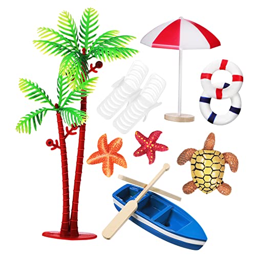 Supvox 1 Satz Kuchendekorationsverzierungen Strand Dekorationen Tropisches Hochzeit Sommerdeko Schwimmleine Kuchenverzierungen Selber Machen Kuchendekorationsbedarf Glas 10 Stück von Supvox