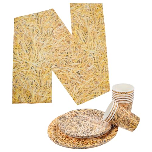 Supvox 1 Satz Partydekoration Western Partybecher westliche Dekorationen westliche Partygeschenke Western-Party-Dekoration Dekorationen im Cowboy-Stil Pappteller für Party Papier Gelb von Supvox