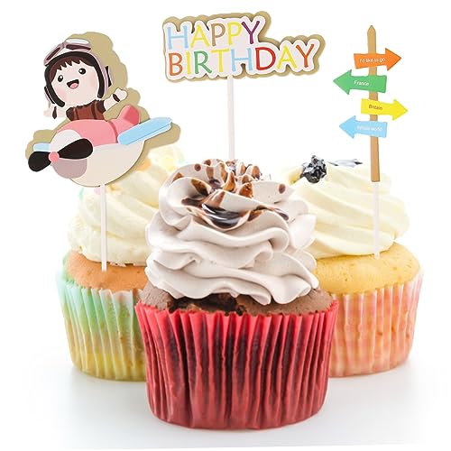 Supvox 1 Satz Pilotkuchenkarte Kuchen -topper Pilot-kuchen-topper Geburtstagsfeier Geburtstagstorte Liefert Dekoration Tortenaufsatz Aus Papier 25 Stück Supvox 1 Satz Pilotkuchenkarte Kuchen -topper Pilot-kuchen-topper Geburtstagsfeier Geburtstagstorte Liefert Dekoration Tortenaufsatz Aus Papier 25 Stück von Supvox