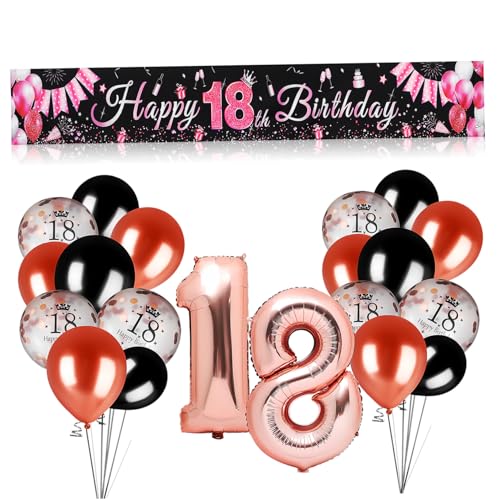Supvox 1 Satz Satz Dekorationen 18 Ballonnummern Geburtstagsparty-Kit Geburtstagsballon celebrations feierstahl Luftballons für Geburtstagsfeiern geburtstag dekoration kit Aluminiumfolie von Supvox