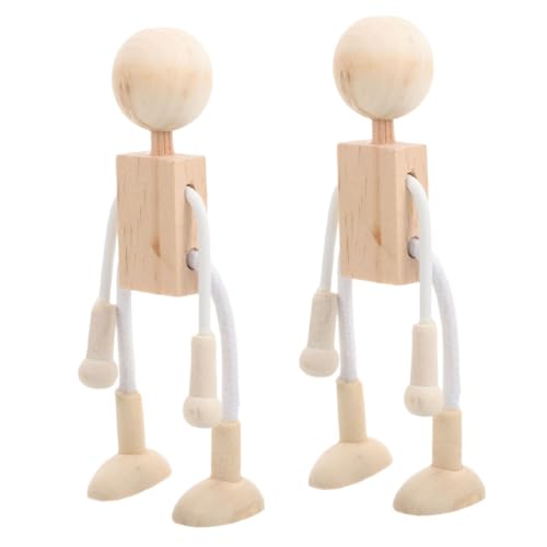 Supvox 1 Satz Unfertige Holzfiguren Set Diy Bastelset Aus Naturholz Zum Bemalen Und Dekorieren Für Kreative Holzsteckpuppen Und Dekofiguren Für Tisch Und Zimmer 2 Stück von Supvox