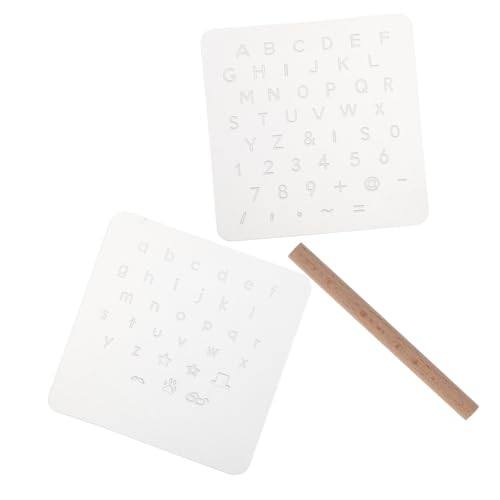 Supvox 1 Satz Zahlenbuchstaben gesetzt Buchstabenschablonen Alphabetschablonen Stempelset aus Leder Briefvorlagen und Schablonen Buchstaben- und Zahlenschablonen Lederstempelkit Plastik von Supvox