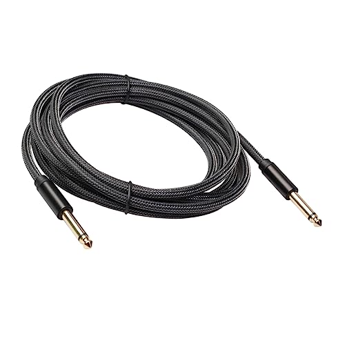 Supvox 1 Stück Audioleitung rauschgeschirmtes Kabel Basskabel Gitarren-Audiokabel Audiosignalkabel Schwarz von Supvox