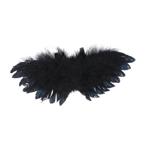 Supvox 1 Stück Puppe kleine Engelsflügel Kleidung Flügelverzierung Engel Wings Dekoration DIY Schmuck Engelsflügel DIY Ornament engelsflügel Dekoration selber Machen Schwarz von Supvox