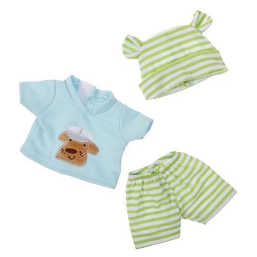 Supvox 10 Puppe anziehen Kleidung wiedergeboren klein Neugeborenes Amerikanische Jungenpuppe realistische Babypuppensachen Schlafanzug für Babypuppen Baumwolle Light Green von Supvox