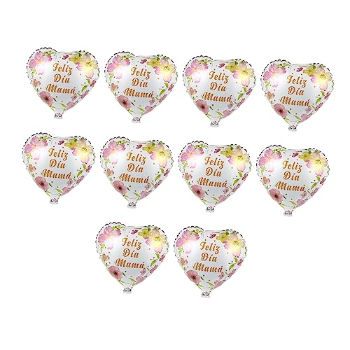 Supvox 10 Stück Ballon Aus Aluminiumfolie Herz Aufdecken Junggesellin Ballons Masse Party Massenballons Mama Luftballons Ballonzubehör Luftballons Aus Aluminiumfolie Folienballon von Supvox