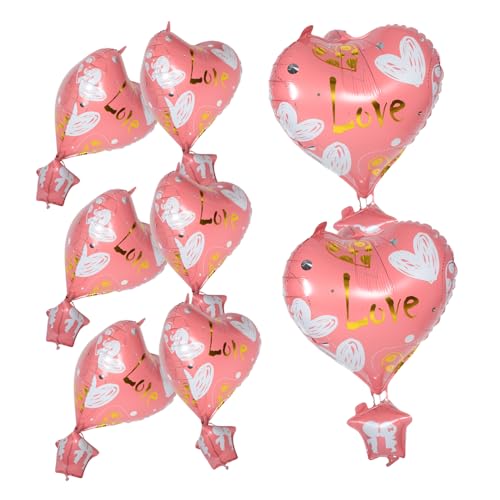 Supvox 10 Stück Heißluftballon Dekoration Liebesballons Zum Valentinstag Herz Luftballons Valentinstag Herzballons Luftballons in Herzform Geburtstagsballons Für Mädchen Aluminiumfolie von Supvox