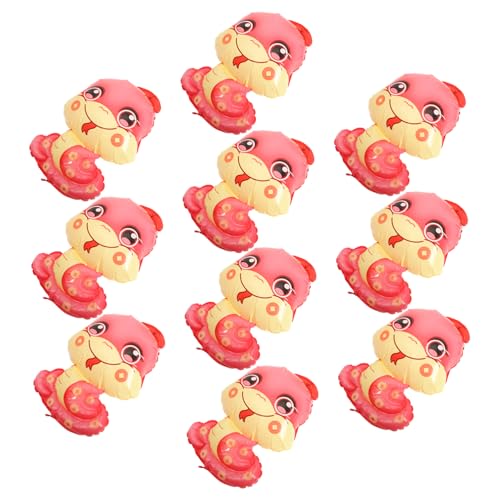 Supvox 10 Stück Luftballons mit Schlangen Design für Neujahrsfeiern Plastikkugeln Robuste Deko für Frühlingsfest Vielseitig Einsetzbar für Partys und Feierlichkeiten von Supvox