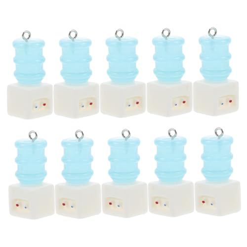 Supvox 10 Stück Mini-wasserspender-anhänger Süßer Schlüsselanhänger DIY Niedliche Reize Lebensmittel-ohrring-anhänger Teetasse Schlüsselanhänger Anhänger Für Schlüsselanhänger Harz von Supvox