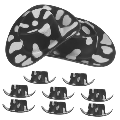 Supvox 10 Stück Puppenhaus Dekohut Spielzeughüte Cowboyhut Niedlicher Miniaturhut Mini Puppenhut Miniatur Puppenhut Mini Cowgirlhut Mini Westernhut Winziger Hut Puppenkleid Katze von Supvox