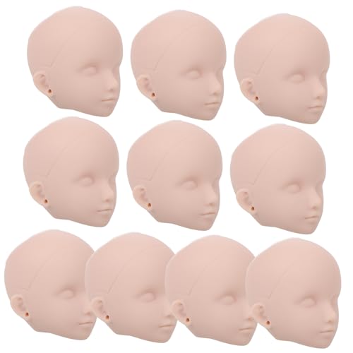 Supvox 10 Stück Puppenköpfe zum Schminken mit Realistischen Augenöffnungen Glatte Oberfläche für Einfache Vielseitig für DIY Puppendekoration und Schminkübungen Handgefertigte von Supvox
