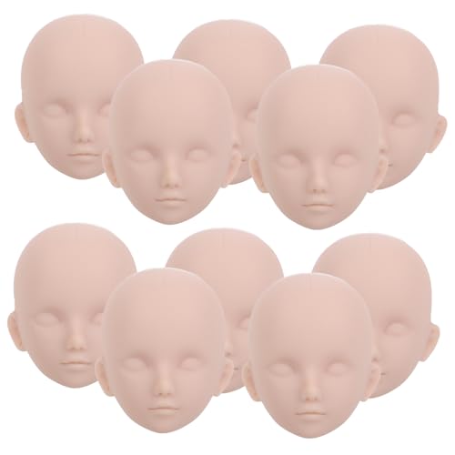 Supvox 10 Stück Teiliges Puppenköpfe für Make Up Übungen Austauschbare Glatte Oberfläche Robustes Material für DIY Projekte und Bastelbedarf von Supvox