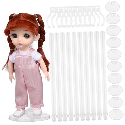 Supvox 10 Stück Teiliges Puppenständer aus Transparentem Kunststoff Verstellbarer Doll Holder mit Flexiblem Taillenklemmsystem Platzsparender Puppenhalter für Vielseitige Figuren Supvox 10 Stück Teiliges Puppenständer aus Transparentem Kunststoff Verstellbarer Doll Holder mit Flexiblem Taillenklemmsystem Platzsparender Puppenhalter für Vielseitige Figuren von Supvox