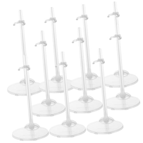 Supvox 10 Stück Teiliges Transparentes Puppenständer Robustem Kunststoff Praktische Puppenhalter für Tisch Regal und Vitrine Stabiler Doll Display Ständer zur Sicheren Präsentation von von Supvox