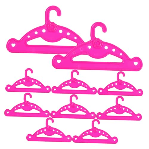Supvox 10 Stücke Puppe Kleid Organizer Robuste Mini Kleiderbügel Für Amerikanische Puppen Baby Kleidung Display Stand Chic Organisiert von Supvox