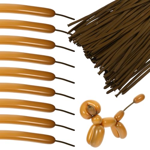 Supvox 100 Stück Langer Ballon riesig Dekorationen Jumbo Rosa Party luftballons hochzeitsdekoration Blumenballons Zauberballon dekorative Latexballons lange Ballondekore Emulsion Khaki von Supvox