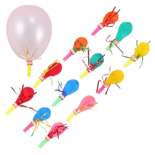 Supvox 100 Stück Luftballon-Pfeifenspielzeug Party aufdecken Dekorationen für luftballons Pfeifenballon Kindergebläse Geburtstagsfeier begünstigt Erwachsene Plastik von Supvox