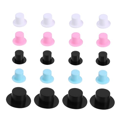 Supvox 100 Stück Miniatur Puppenhüte Hüte für Bastelarbeiten Weihnachtsdekoration für Miniaturhäuser und DIY Projekte von Supvox