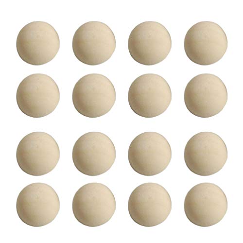 100 StüCk 15mm Halbrunde Holzkugeln Unvollendete Mini-Holzhalbkugeln FüR Diy-Projekte, Bastelarbeiten, Kinderkunst Und Dekoration von Supvox