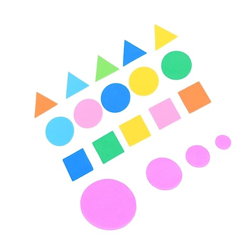 Supvox 1000 Stück Bunte Selbstklebende Eva Sticker Lernsticker Formen Aufkleber für Basteln Scrapbooking und Kognitive von Supvox