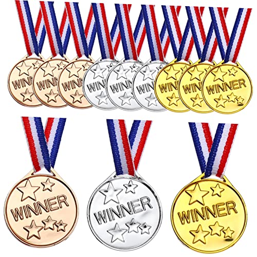 Supvox 12 Stk Kinder Medaille gymnastics game medaillen für kinder Medaillen für Auszeichnungen für Kinder 1. 3 Metallband geschenkband Medaillen verliehen Partybevorzugung bilden Schild von Supvox