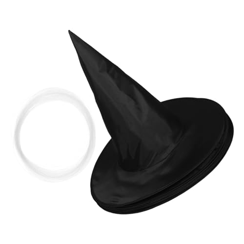 Supvox 12 Stück Halloween Hexenhüte mit Aufhängeseil Faltbare und Tragbare Dekoration für Kostüme für Veranda und Innenbereich Charmante Halloween Partyzubehör von Supvox