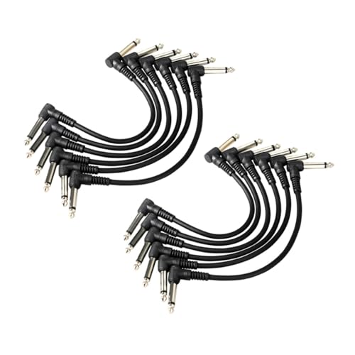 Supvox 12 Stück Kabel Audio- Gitarre Patch Zubehör Für Musikinstrumente Teile Von Musikinstrumenten Pvc Black Supvox 12 Stück Kabel Audio- Gitarre Patch Zubehör Für Musikinstrumente Teile Von Musikinstrumenten Pvc Black von Supvox