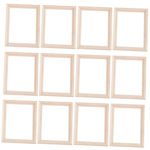 Supvox 12 Stück Mini Holz Bilderrahmen Set Miniatur Foto für Puppenhaus Dekoration Stabil und Schön für Miniatur Szenen und Kreative Bastelprojekte Supvox 12 Stück Mini Holz Bilderrahmen Set Miniatur Foto für Puppenhaus Dekoration Stabil und Schön für Miniatur Szenen und Kreative Bastelprojekte von Supvox