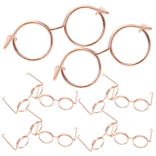 Supvox 12 Stück Mini-brillenspielzeug Puppenaugen Brille Zum Anziehen Der Puppe Mini -puppenbrille Brillen Zum Anziehen Der Puppe Gläser Und Puppenbrillen Klein Gefälscht Die Metall von Supvox
