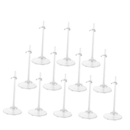 Supvox 12 Stück Puppenständer Gestell Stand Inhaber Steht Anzeige Unterstützung Puppen-Display-Basis Puppenaufbewahrungshalter Puppenhalter Klarer Puppen-aufbewahrungsständer Plastik von Supvox