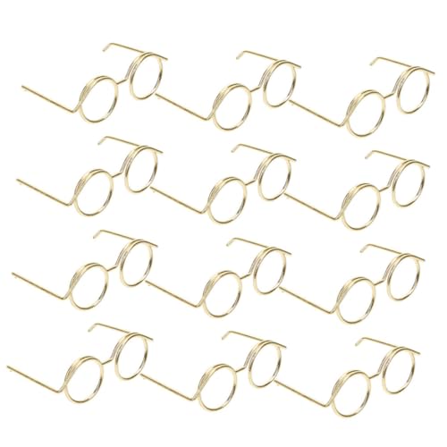 Supvox 12 Stück Teiliges Mini Brillen für Puppen Modische Randlose Metallfassungen ohne Gläser Vielseitiges Puppenaccessoire für Sammler und Fotografie Klassisch Goldfarben Supvox 12 Stück Teiliges Mini Brillen für Puppen Modische Randlose Metallfassungen ohne Gläser Vielseitiges Puppenaccessoire für Sammler und Fotografie Klassisch Goldfarben von Supvox