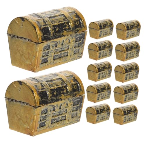 Supvox 12 Stück Teiliges Mini Schatzkisten Piraten Schatzkiste als Party Deko und Tischornament Vintage Schatztruhe für Halloween Piratenparty Spielrequisite und Transparent Vielseitig von Supvox