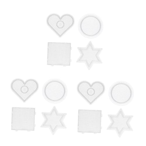 Supvox 12 Stück Teiliges Steckplatten aus Transparentem Kunststoff mit Geometrischen Formen Hexagon Kreis Herz für DIY Bügelperlen Kinderfreundliches Lernspielzeug Kreativität und Supvox 12 Stück Teiliges Steckplatten aus Transparentem Kunststoff mit Geometrischen Formen Hexagon Kreis Herz für DIY Bügelperlen Kinderfreundliches Lernspielzeug Kreativität und von Supvox